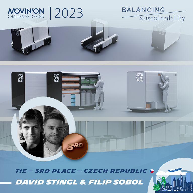 The huge success of UMPRUM students Filip Sobol and David Stingl in the international competition Michelin Movin'On 2023