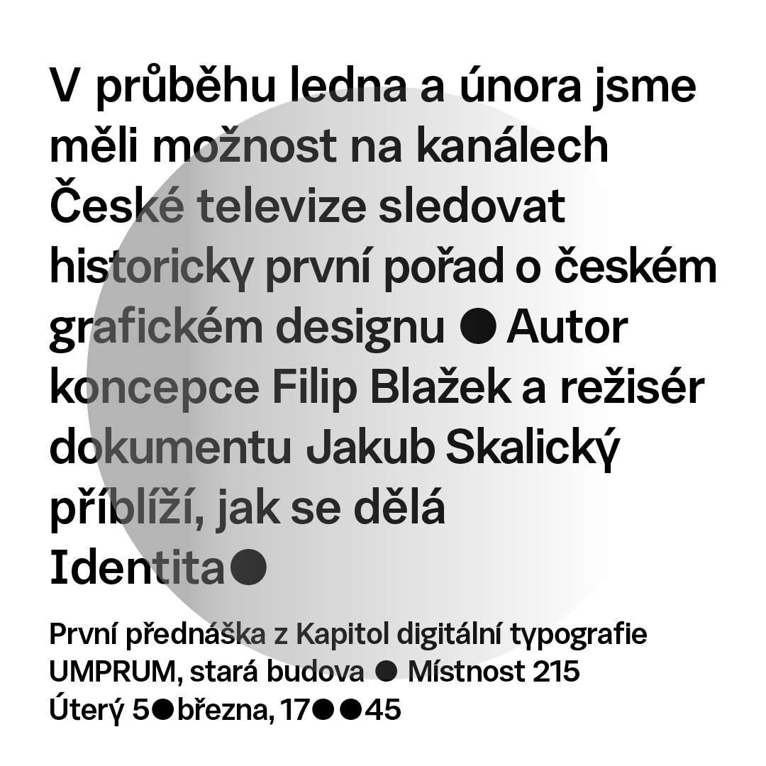 Kapitoly digitální typografie  - Jak se dělá identita