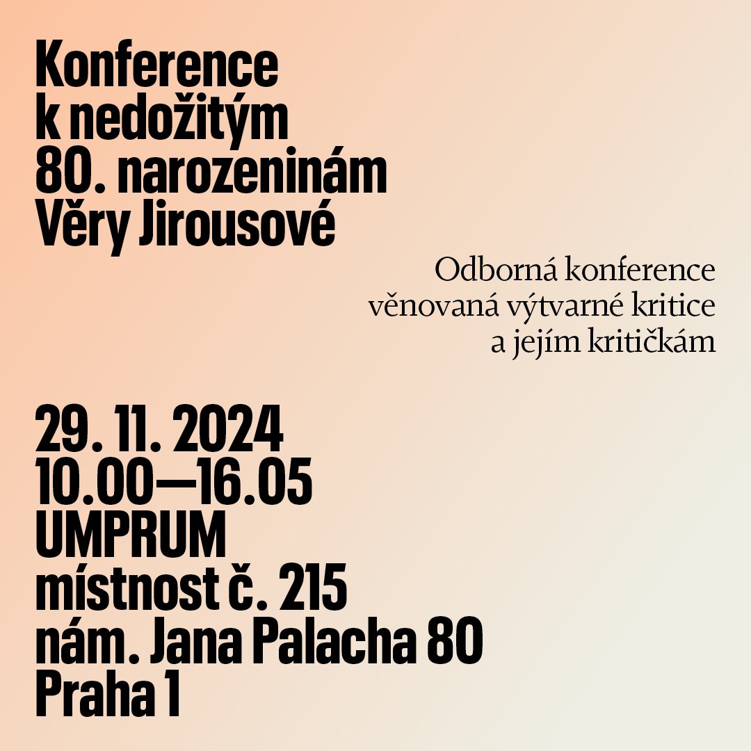 Konference k nedožitým 80. narozeninám Věry Jirousové