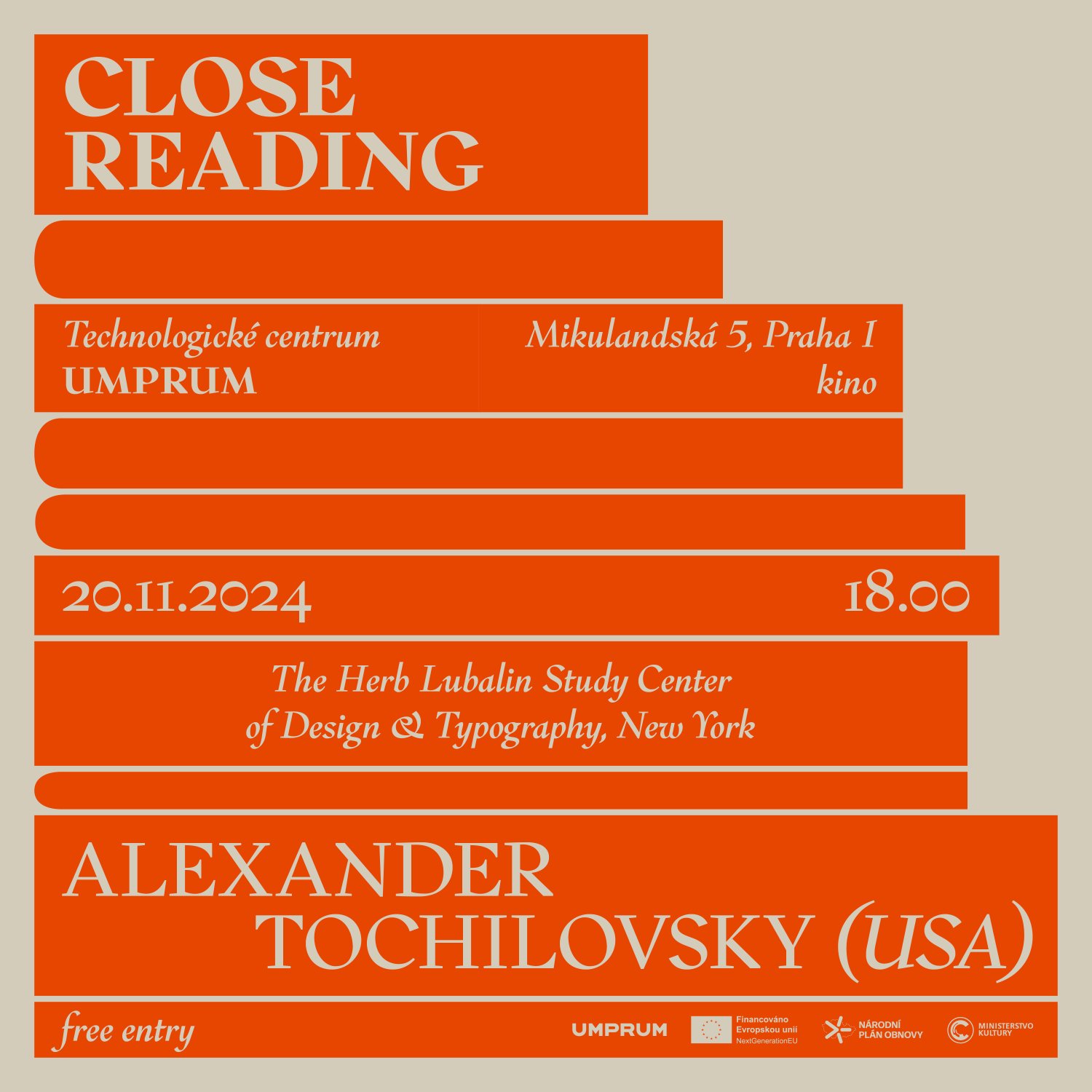 Alexander Tochilovsky – public lecture Close reading